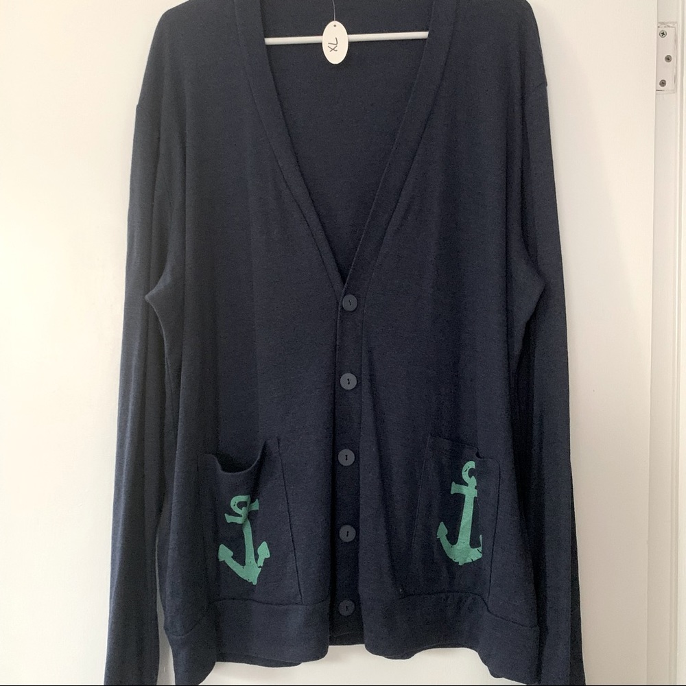 NWT Navy Knit XL Cardigan
